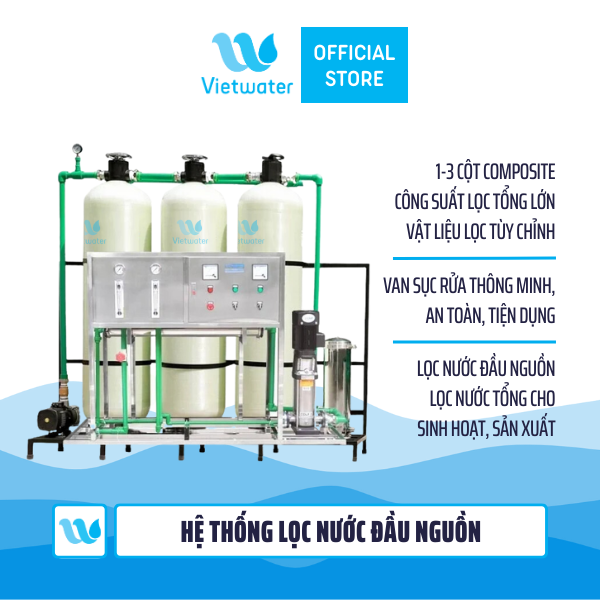 Hệ thống lọc nước công nghiệp 1000LPH – dây chuyền lọc nước tinh khiết RO 1000l/h