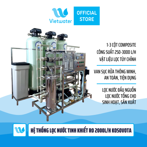 Hệ thống lọc nước tinh khiết RO 2000lh Kosovota