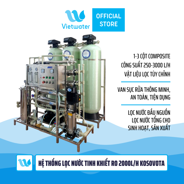 Hệ thống lọc nước tinh khiết RO 2000lh Kosovota