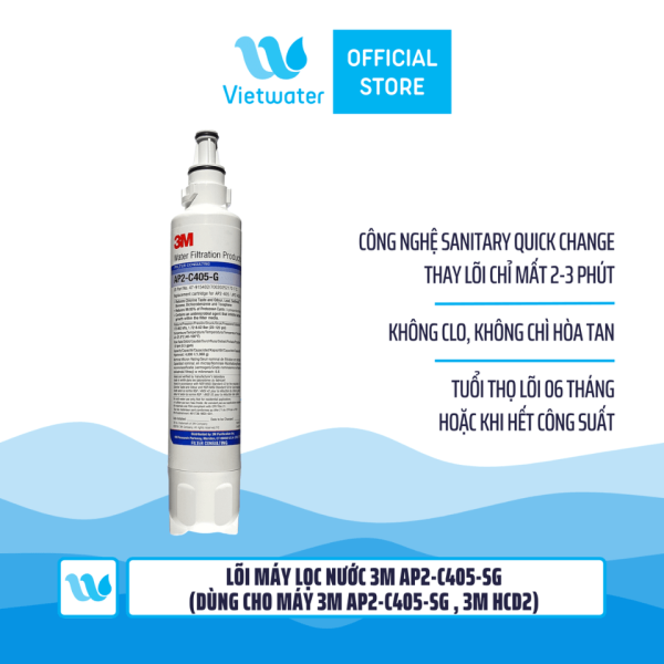 Lõi lọc 3M AP2-C405-SG dành cho máy lọc nước 3M HCD2, 3M AP2-C405-SG