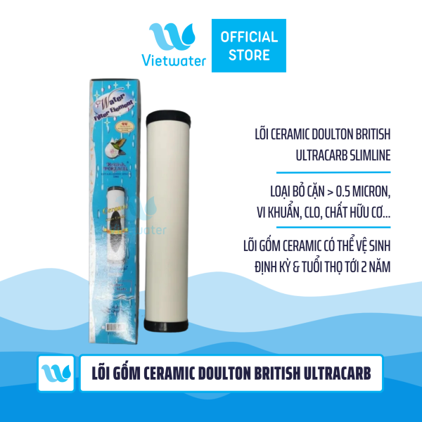 Lõi gốm Ceramic Doulton British Ultracarb 9.75 inch– Lõi số 1 máy lọc nước UF/Nano/RO