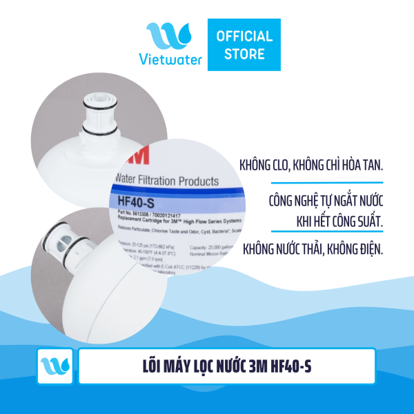 Lõi lọc nước 3M HF40-S cho máy lọc nước 3M ICE140-S và 3M FF100