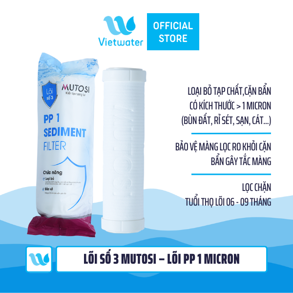 Lõi số 3 Mutosi – Lõi PP 1 micron