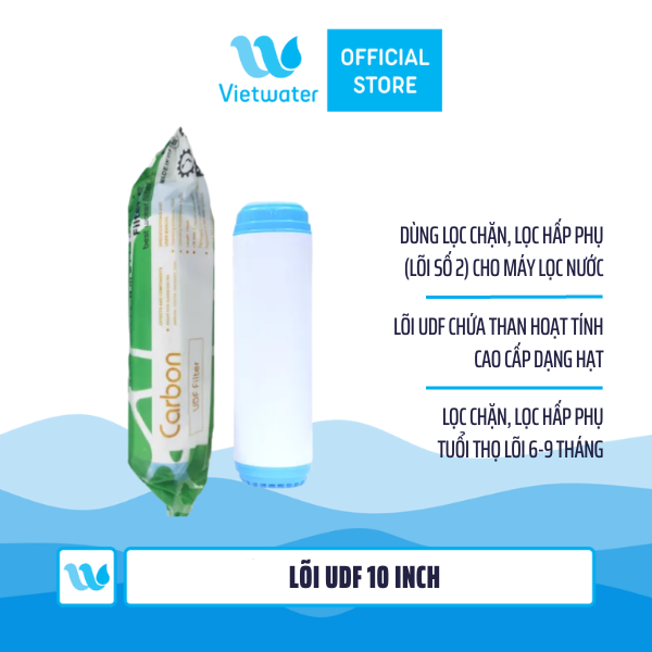 Bộ lõi số 123 10 inch (lõi PP 5 micron-UDF-CTO) - dùng cho tất cả máy lọc nước RO (Kangaroo Karofi Geyser Mutosi Daikiosan Sunhouse)