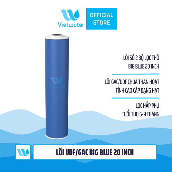 Bộ lõi Big Blue 20 inch Vietwater– bộ lõi 123 béo 20 inch