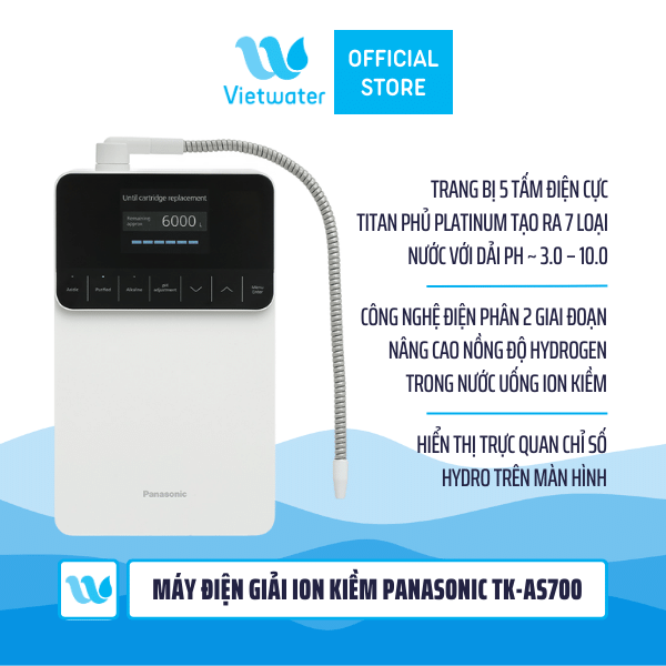 Máy lọc nước ion kiềm điện giải Panasonic TK-AS700