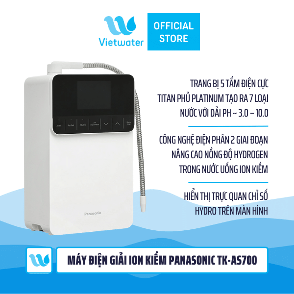 Máy lọc nước ion kiềm điện giải Panasonic TK-AS700