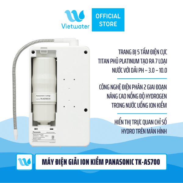 Máy lọc nước ion kiềm điện giải Panasonic TK-AS700