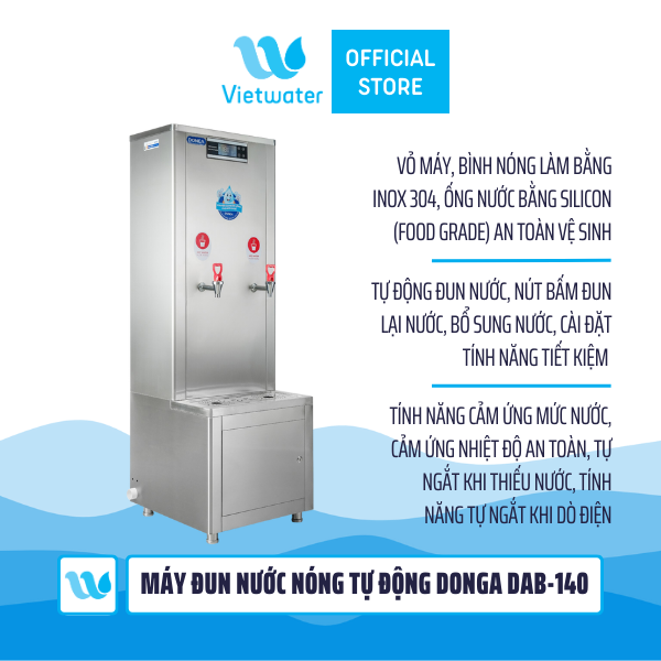 Máy đun nước nóng tự động VIETWATER DAB-140