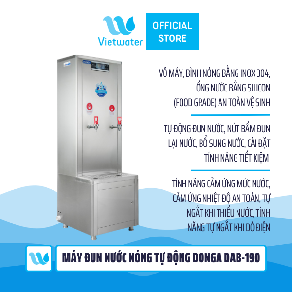 Máy đun nước nóng tự động VIETWATER DAB-190