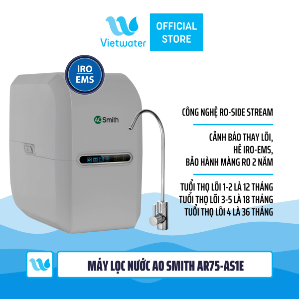 Máy lọc nước Ao Smith AR75-AS1E - Máy lọc nước Ao Smith AR75-AS2 (vòi điện tử)