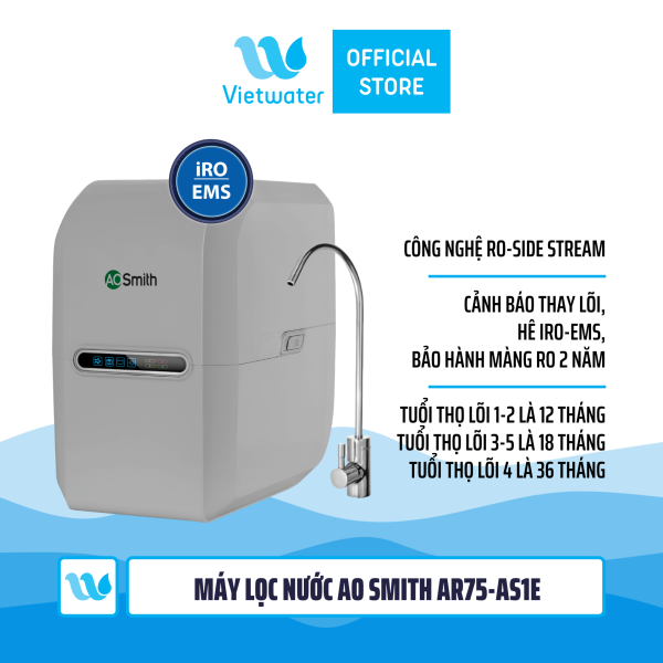 Máy lọc nước Ao Smith AR75-AS1E - Máy lọc nước Ao Smith AR75-AS2 (vòi điện tử)