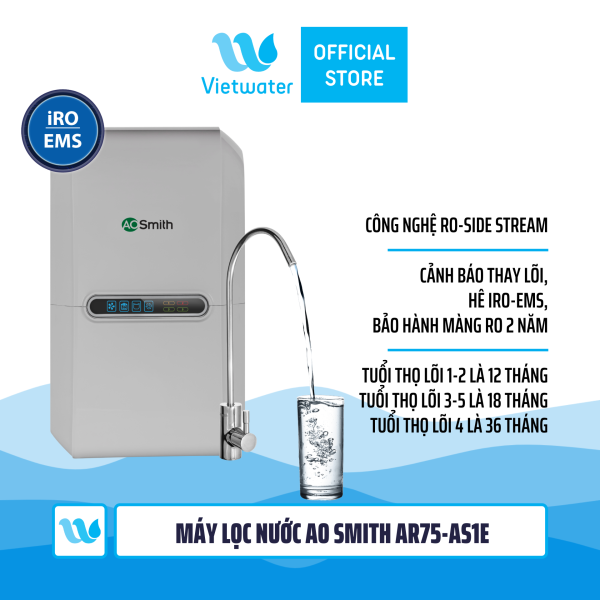 Máy lọc nước Ao Smith AR75-AS1E - Máy lọc nước Ao Smith AR75-AS2 (vòi điện tử)