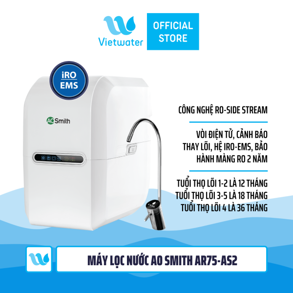 Máy lọc nước Ao Smith AR75-AS1E - Máy lọc nước Ao Smith AR75-AS2 (vòi điện tử)