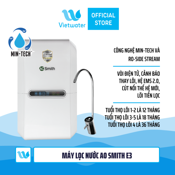 Máy lọc nước Ao Smith E2 - Máy lọc nước Ao Smith E3 (vòi điện tử)