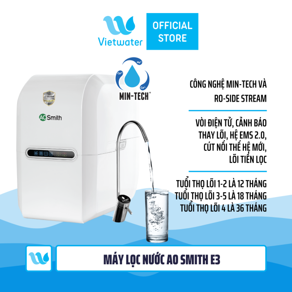 Máy lọc nước Ao Smith E2 - Máy lọc nước Ao Smith E3 (vòi điện tử)
