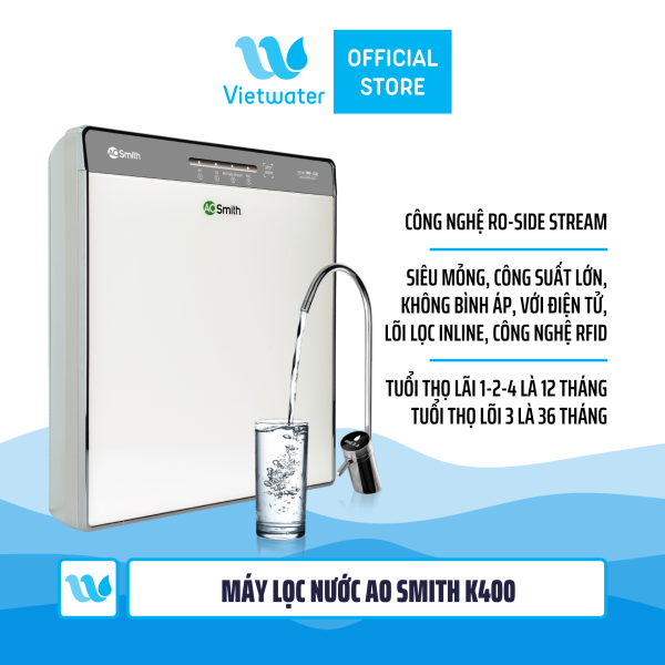 Máy lọc nước Ao Smith K400 - máy lọc nước công suất lớn không bình áp vòi điện tử