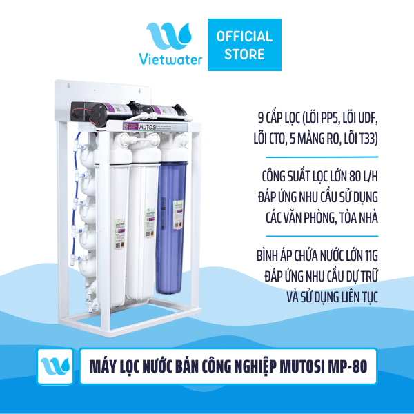 Máy lọc nước bán công nghiệp MUTOSI 80L/h MP-80