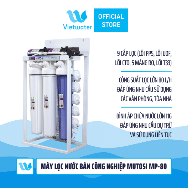 Máy lọc nước bán công nghiệp MUTOSI 80L/h MP-80
