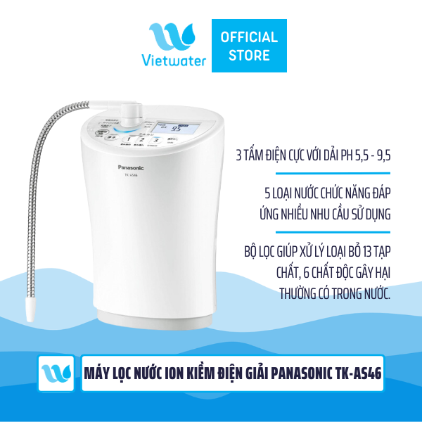 Máy lọc nước ion kiềm điện giải Panasonic TK-AS46