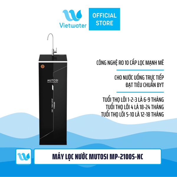 Máy lọc nước Mutosi MP-2100S-NC 10 lõi, công suất 20l/h