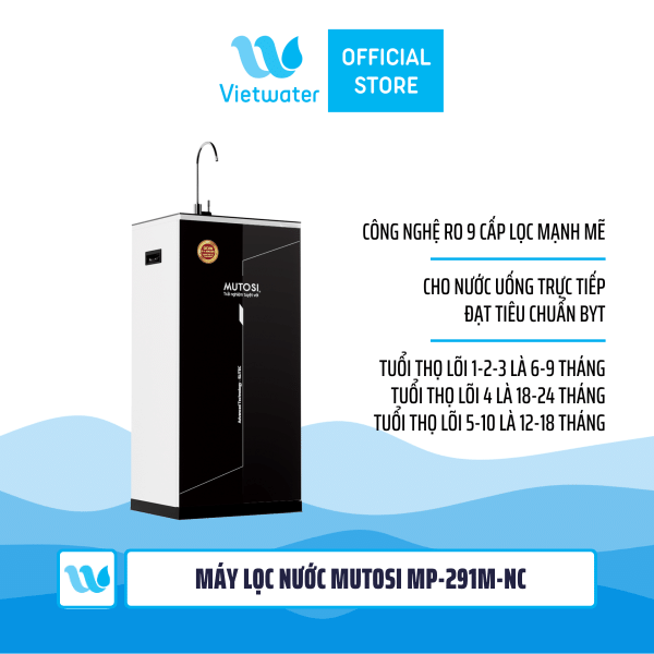 Máy lọc nước Mutosi MP-291M-NC 9 lõi, công suất 15l/h