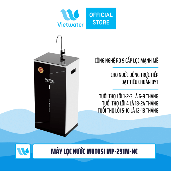 Máy lọc nước Mutosi MP-291M-NC 9 lõi, công suất 15l/h