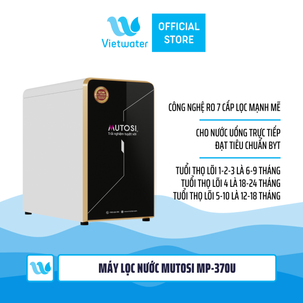 Máy lọc nước Mutosi MP-370U 7 lõi để gầm, tủ bếp, công suất 20l/h – bình áp trong máy
