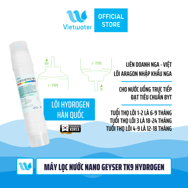 Máy lọc nước Nano Geyser TK9 Hydrogen ORP tích hợp công nghệ tạo nước ion kiềm