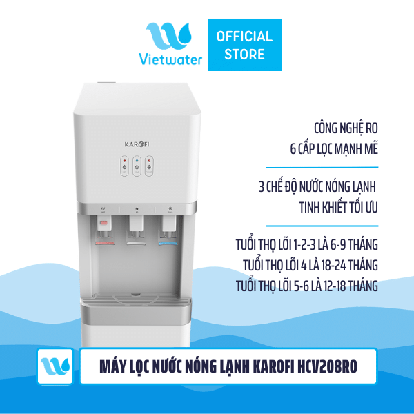 Máy lọc nước nóng lạnh Karofi HCV208RO