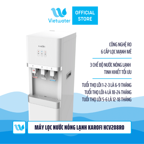 Máy lọc nước nóng lạnh Karofi HCV208RO