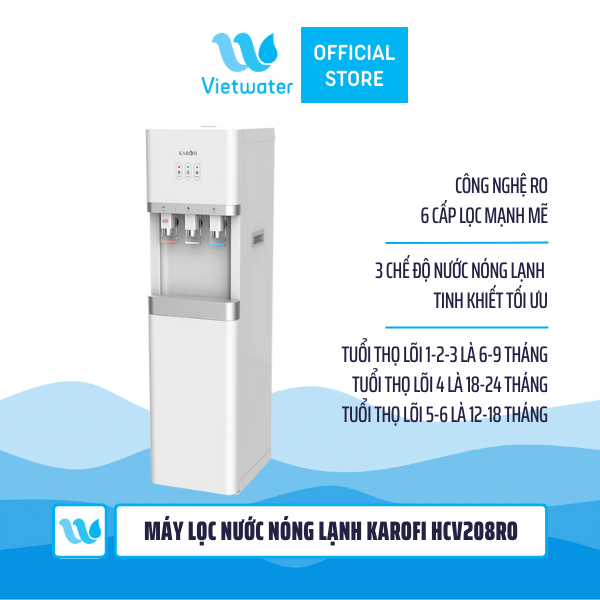 Máy lọc nước nóng lạnh Karofi HCV208RO