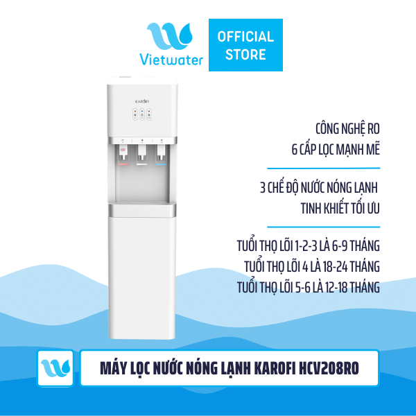 Máy lọc nước nóng lạnh Karofi HCV208RO