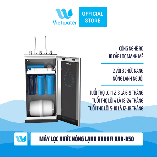 Máy lọc nước nóng lạnh Karofi KAD-D50