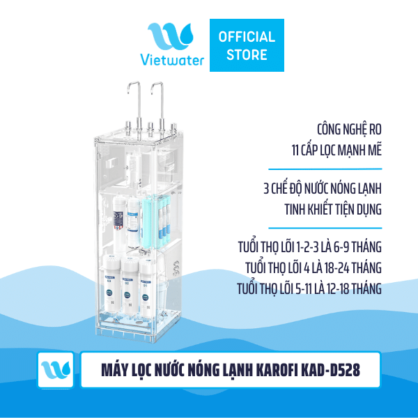 Máy lọc nước nóng lạnh Karofi KAD-D528
