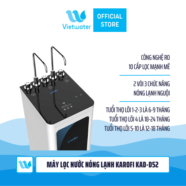 Máy lọc nước nóng lạnh Karofi KAD-D52
