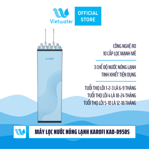 Máy lọc nước nóng lạnh Karofi KAD-D950S