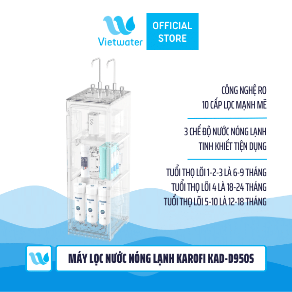 Máy lọc nước nóng lạnh Karofi KAD-D950S