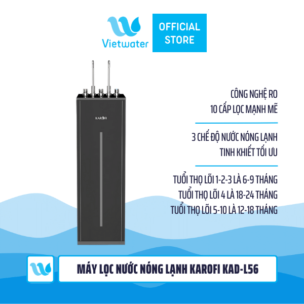 Máy lọc nước nóng lạnh Karofi KAD-L56