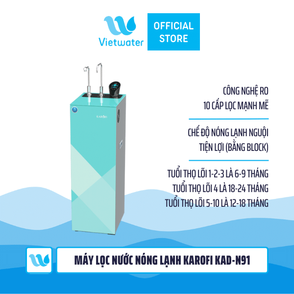 Máy lọc nước nóng lạnh Karofi KAD-N91