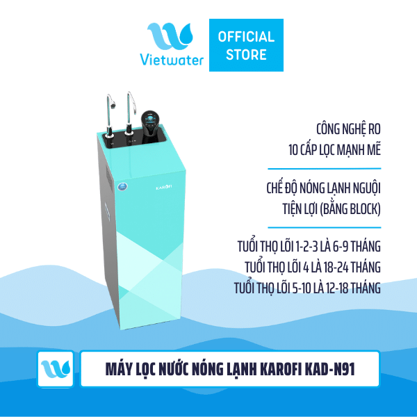 Máy lọc nước nóng lạnh Karofi KAD-N91