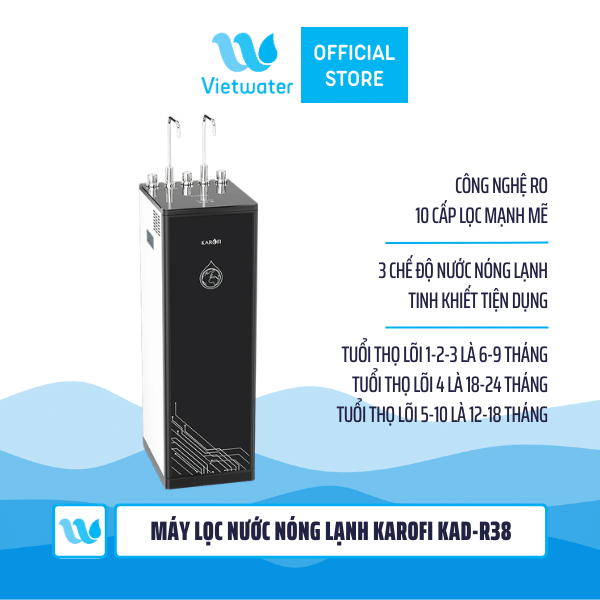Máy lọc nước nóng lạnh Karofi KAD-R38