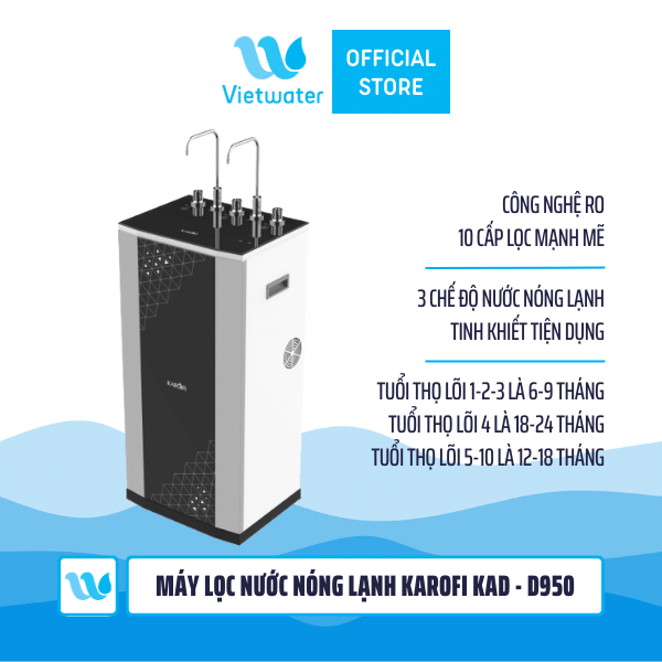 Máy lọc nước nóng lạnh Karofi KAD - D950