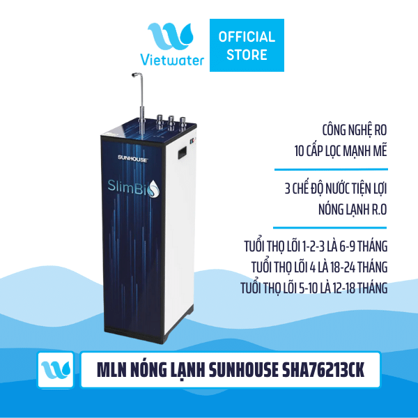 Máy lọc nước nóng lạnh Sunhouse SHA76213CK