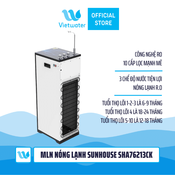 Máy lọc nước nóng lạnh Sunhouse SHA76213CK