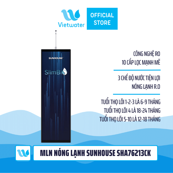 Máy lọc nước nóng lạnh Sunhouse SHA76213CK