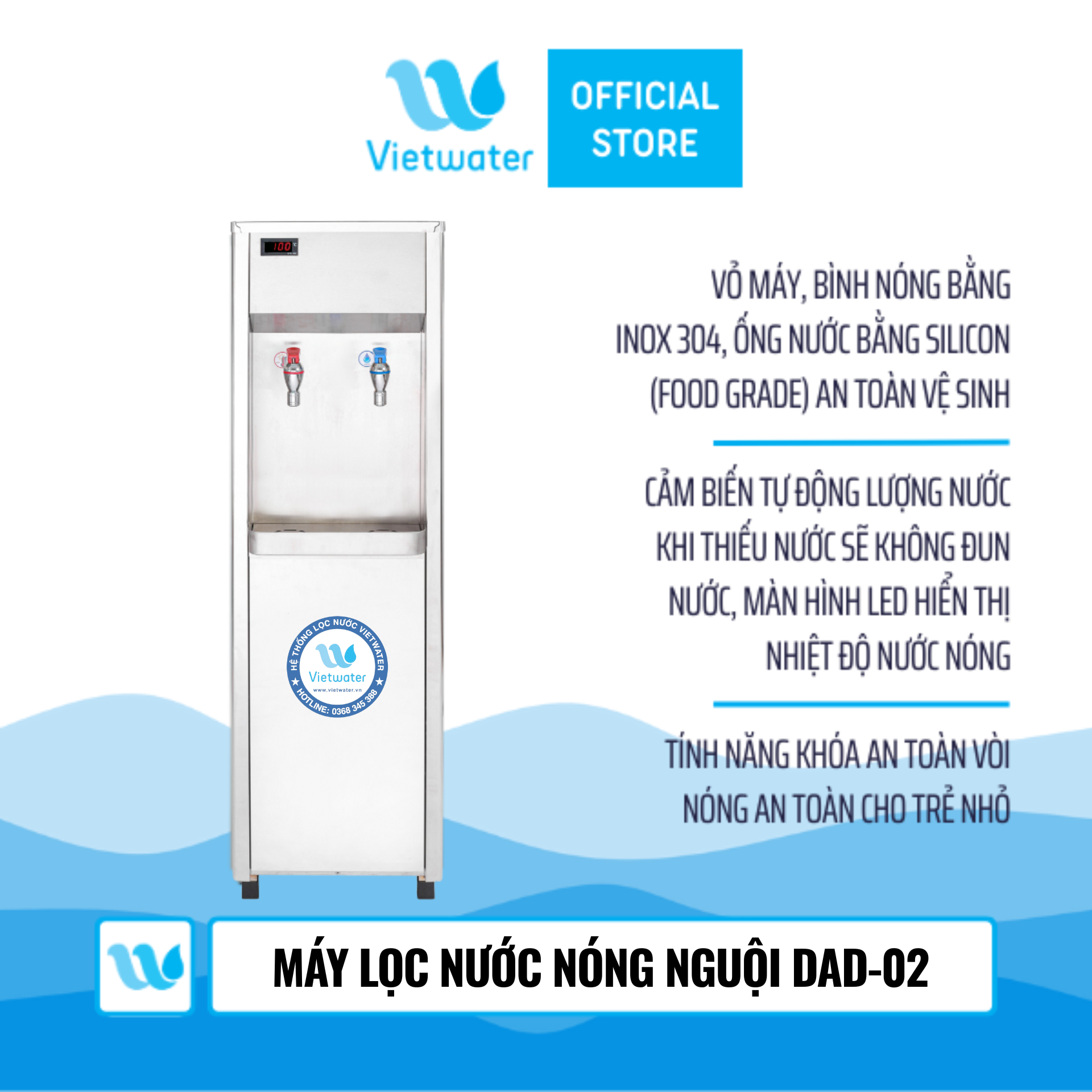 Máy lọc nước nóng nguội VIETWATER DAD-02