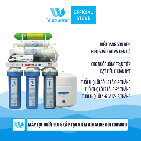 Máy lọc nước RO 6 cấp tạo kiềm Alkaline Doctorwho