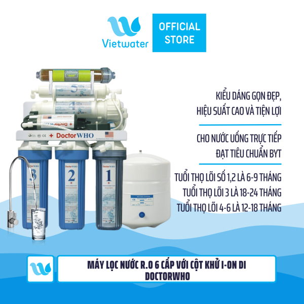 Máy lọc nước RO 6 cấp với cột khử ion DI Doctorwho
