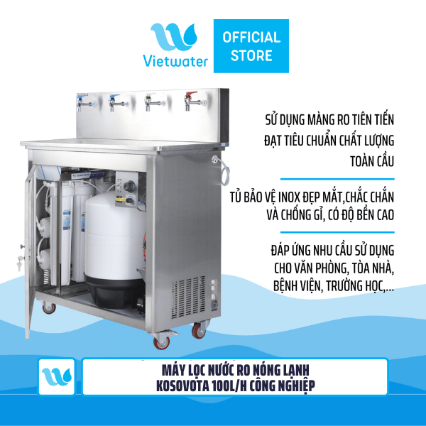 Máy lọc nước RO nóng lạnh Vietwater 100Lh công nghiệp MTL41101